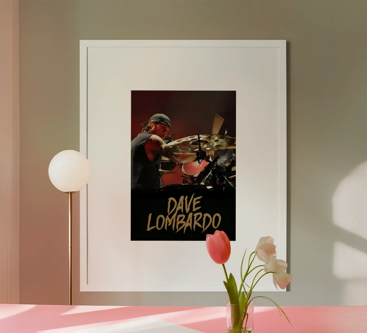 Dave Lombardo poster da Low poly art
