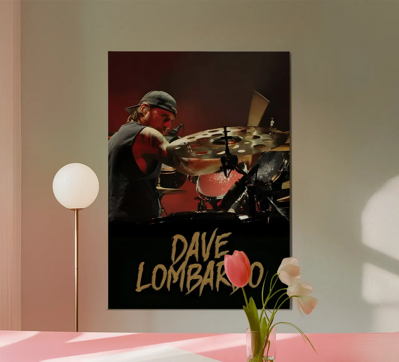Dave Lombardo poster da Low poly art