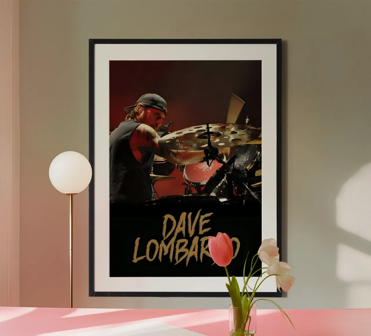Dave Lombardo poster da Low poly art