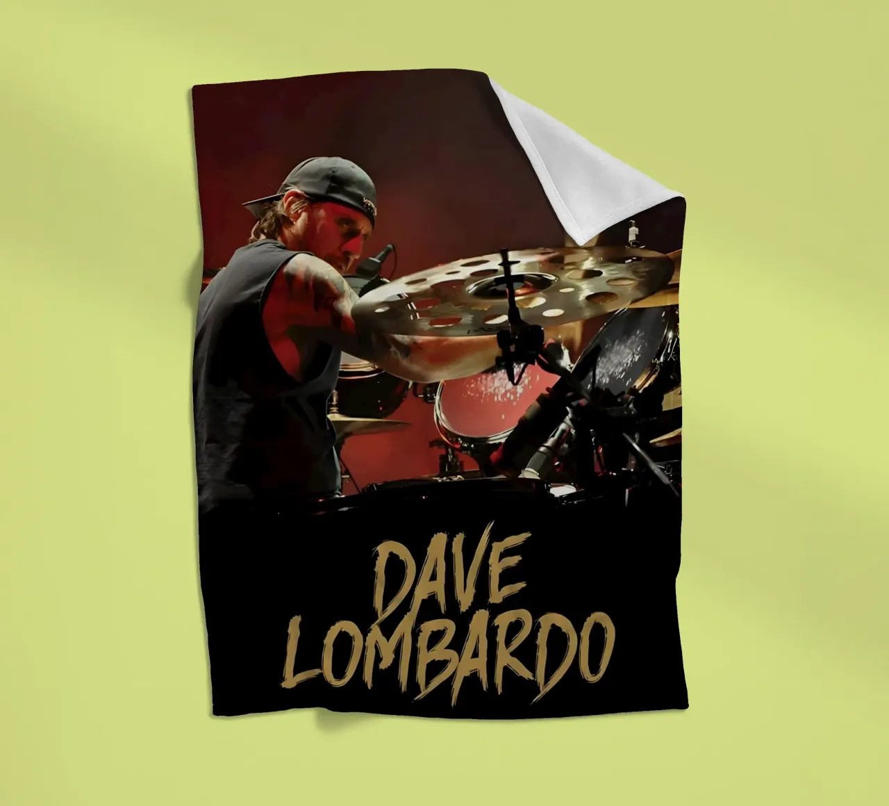 Dave Lombardo coperta in pile da Low poly art