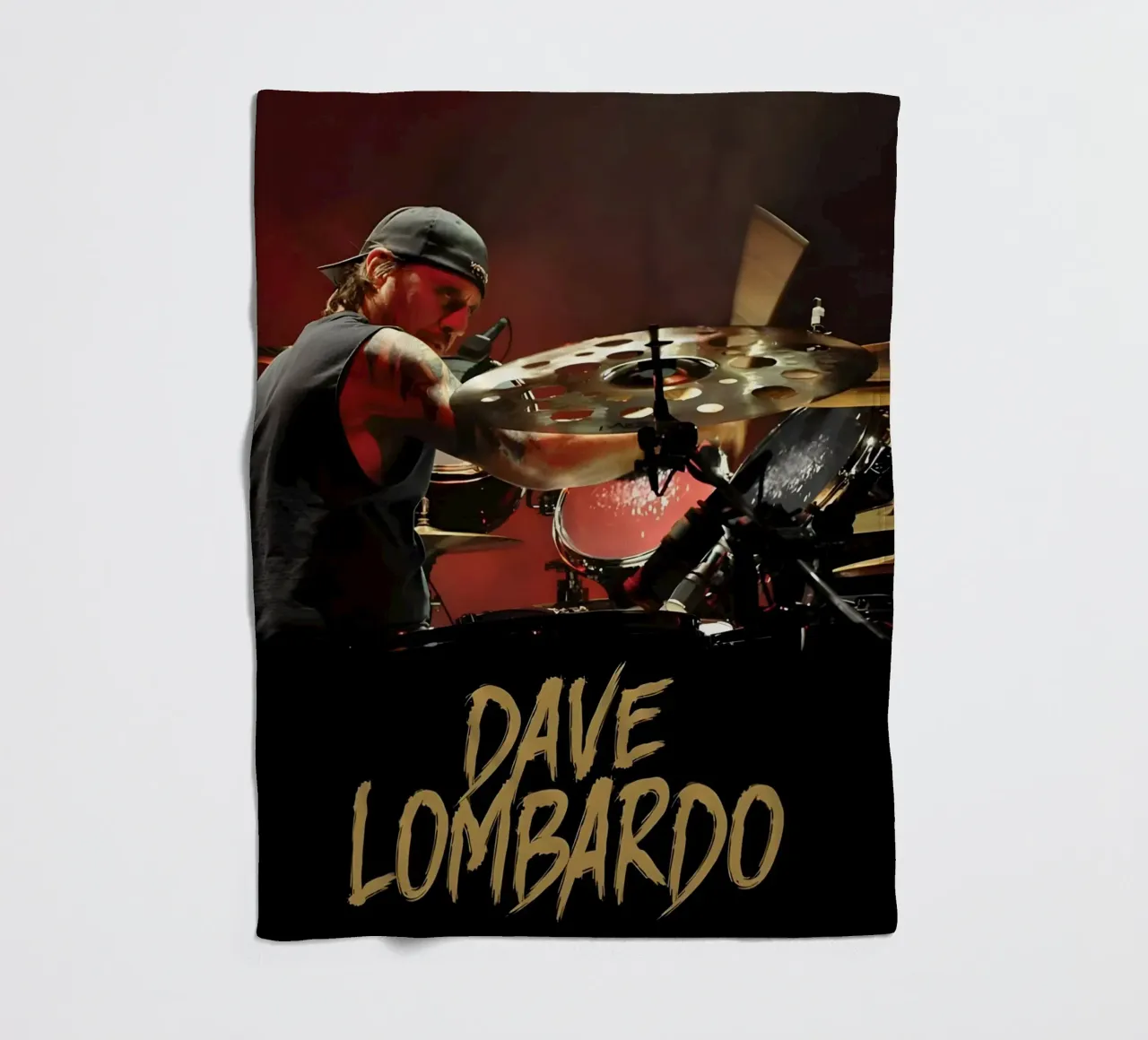 Dave Lombardo coperta in pile da Low poly art