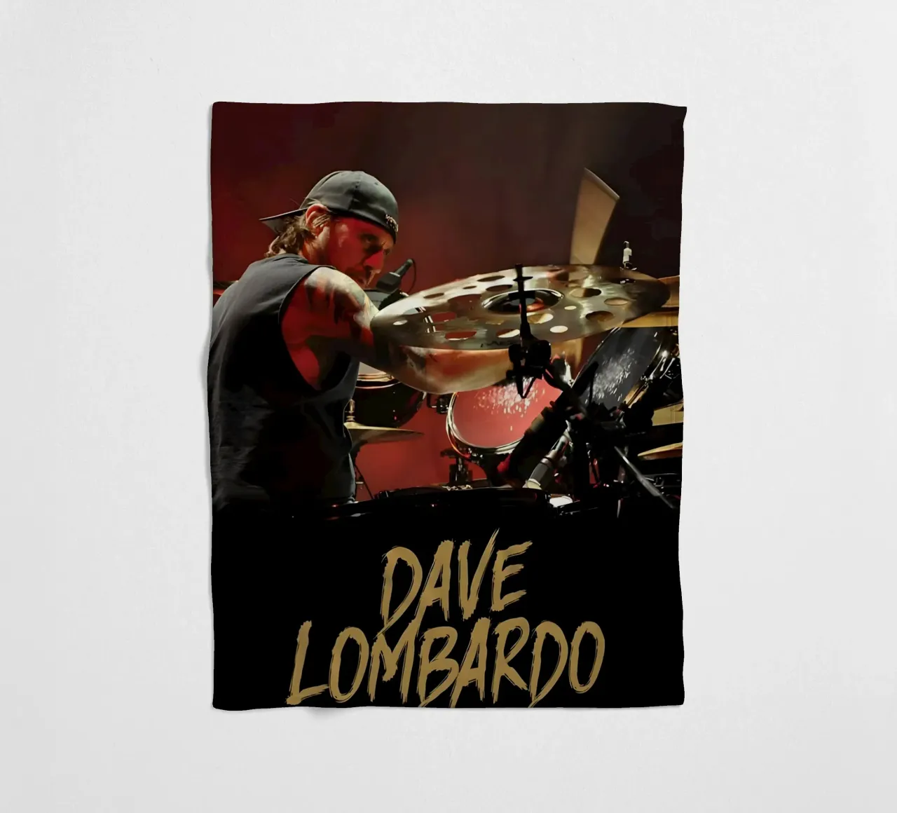 Dave Lombardo coperta in pile da Low poly art