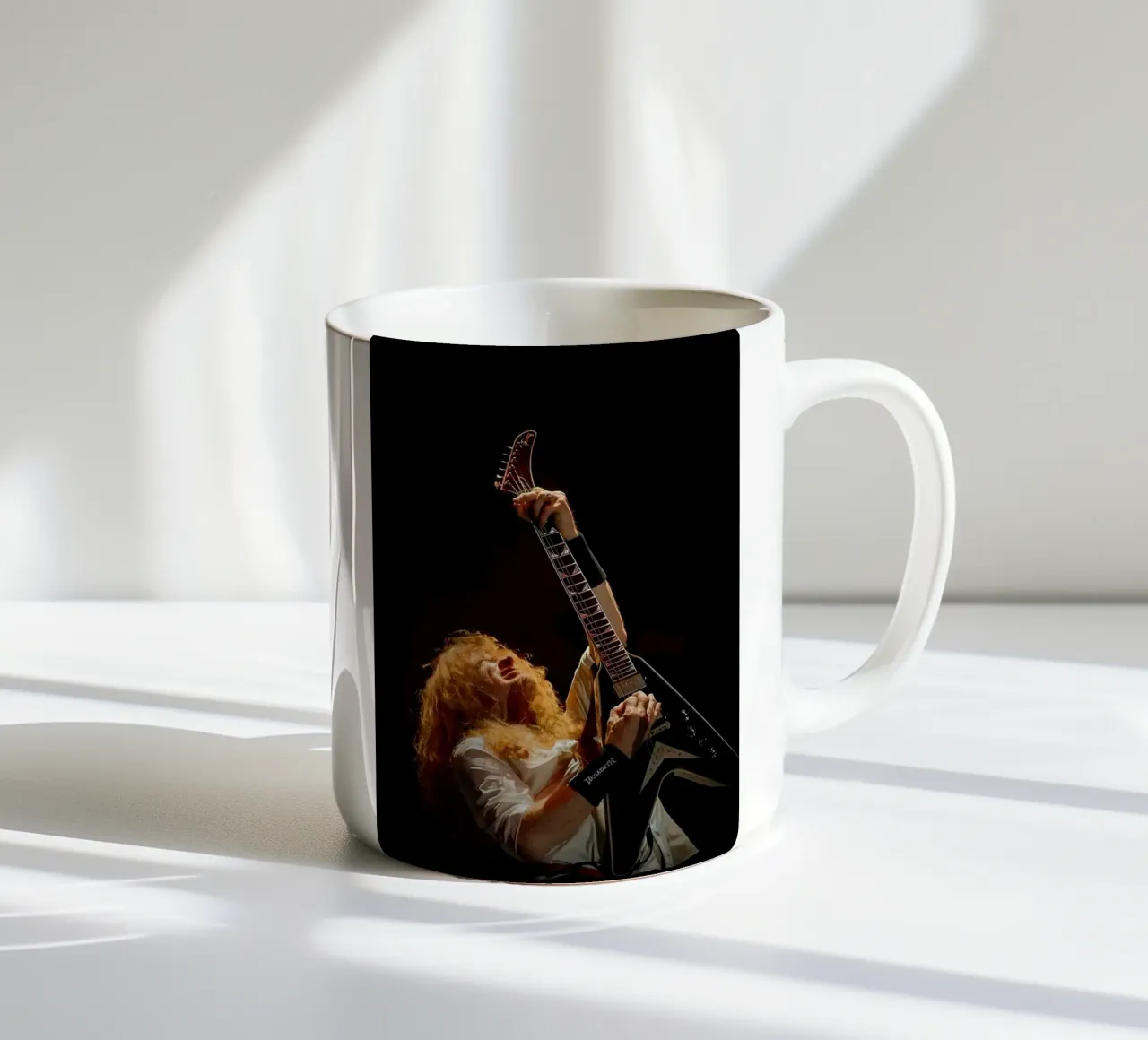 Dave Mustaine tazza in ceramica da Low poly art