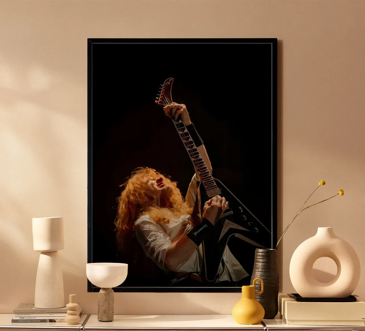 Dave Mustaine poster da Low poly art