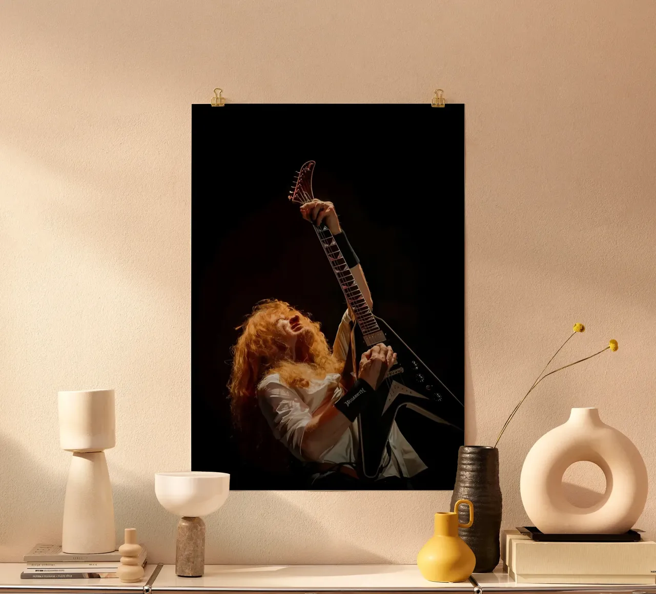 Dave Mustaine poster da Low poly art