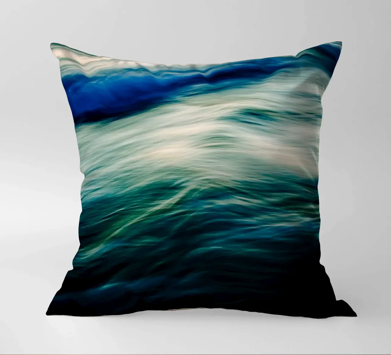 The Uniqueness of Waves V decorative cushion by Tal Paz-Fridman