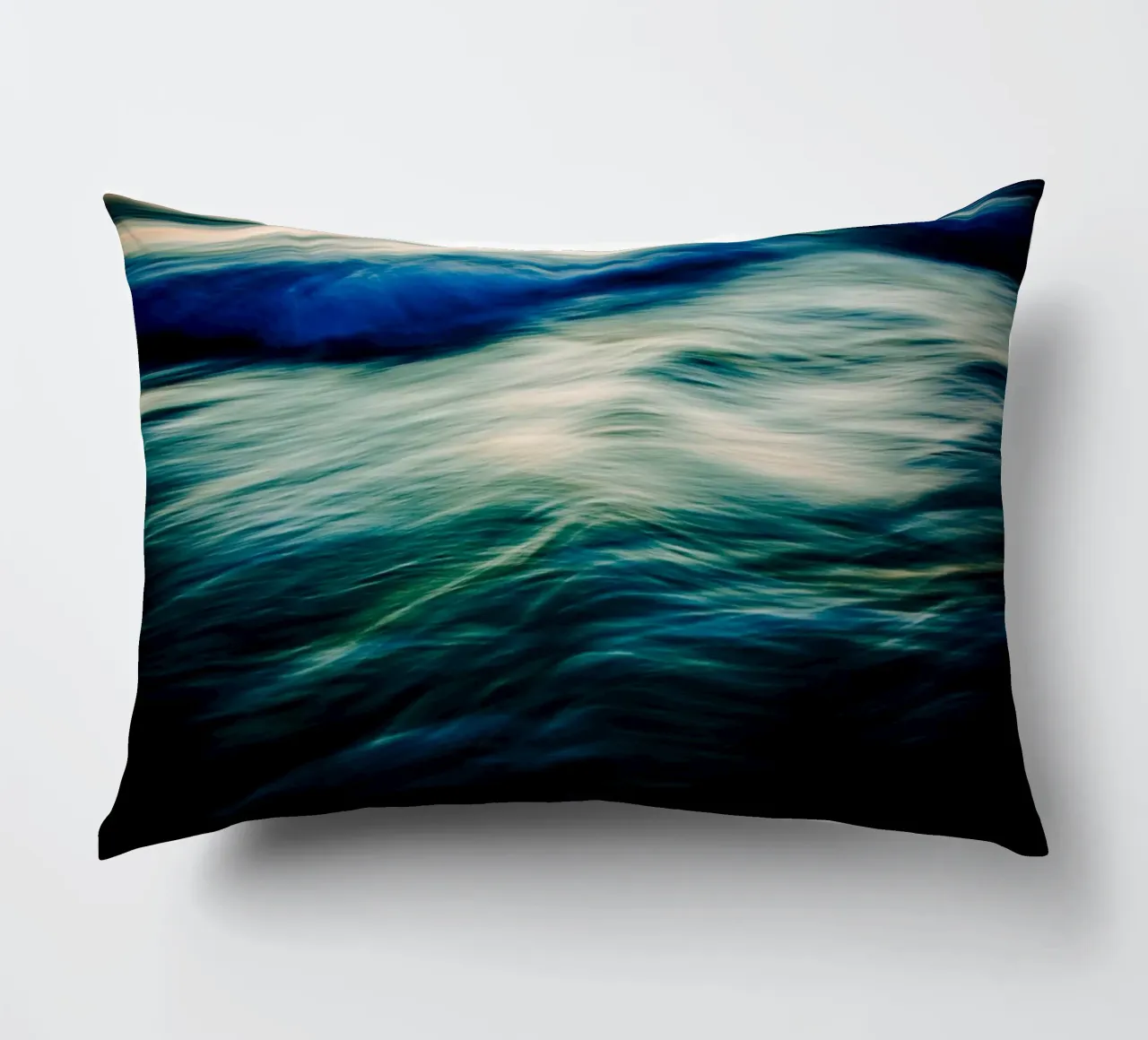 The Uniqueness of Waves V decorative cushion by Tal Paz-Fridman