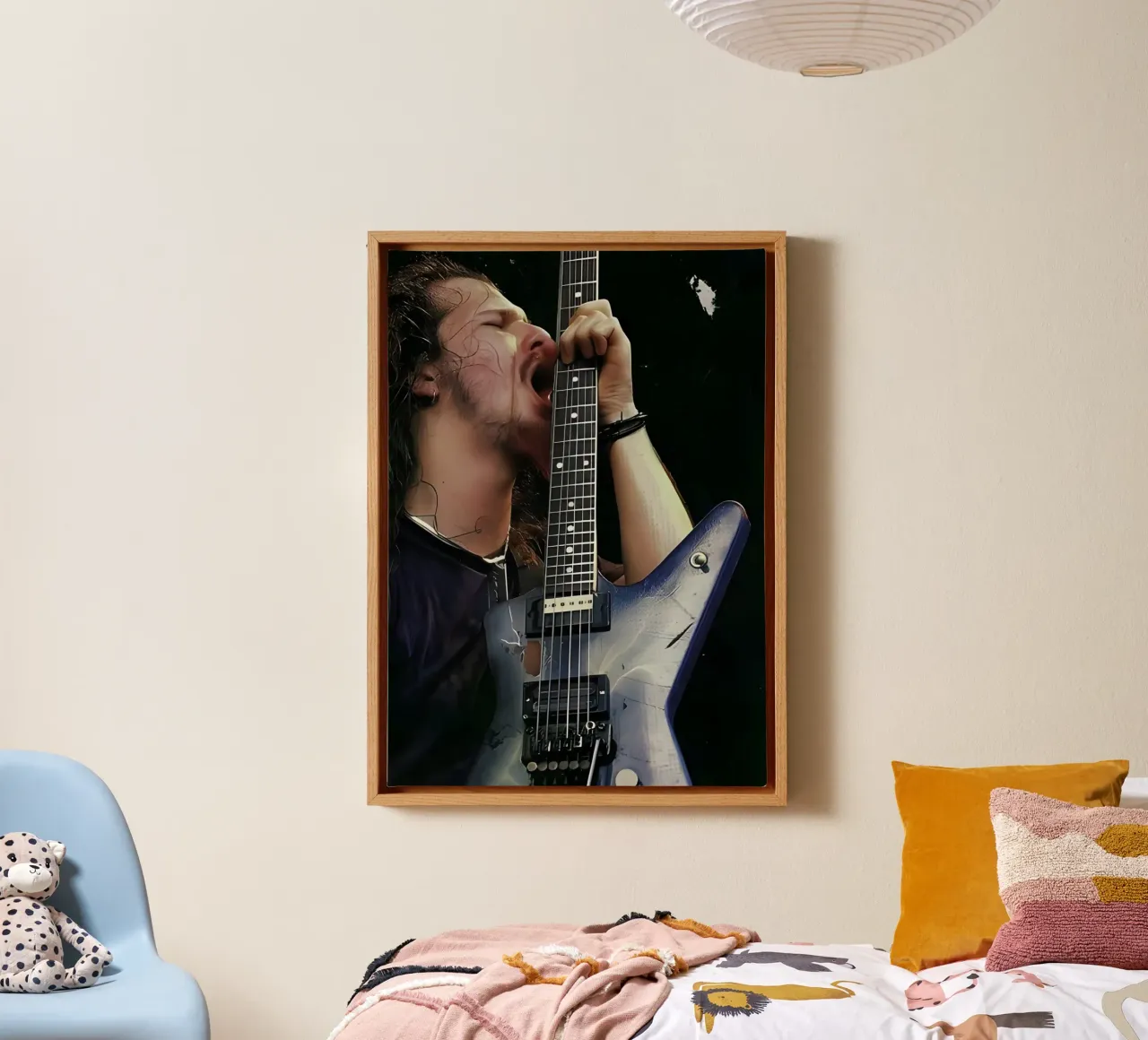 Dimebag Darrell tela con Cornice a cassetta da Low poly art