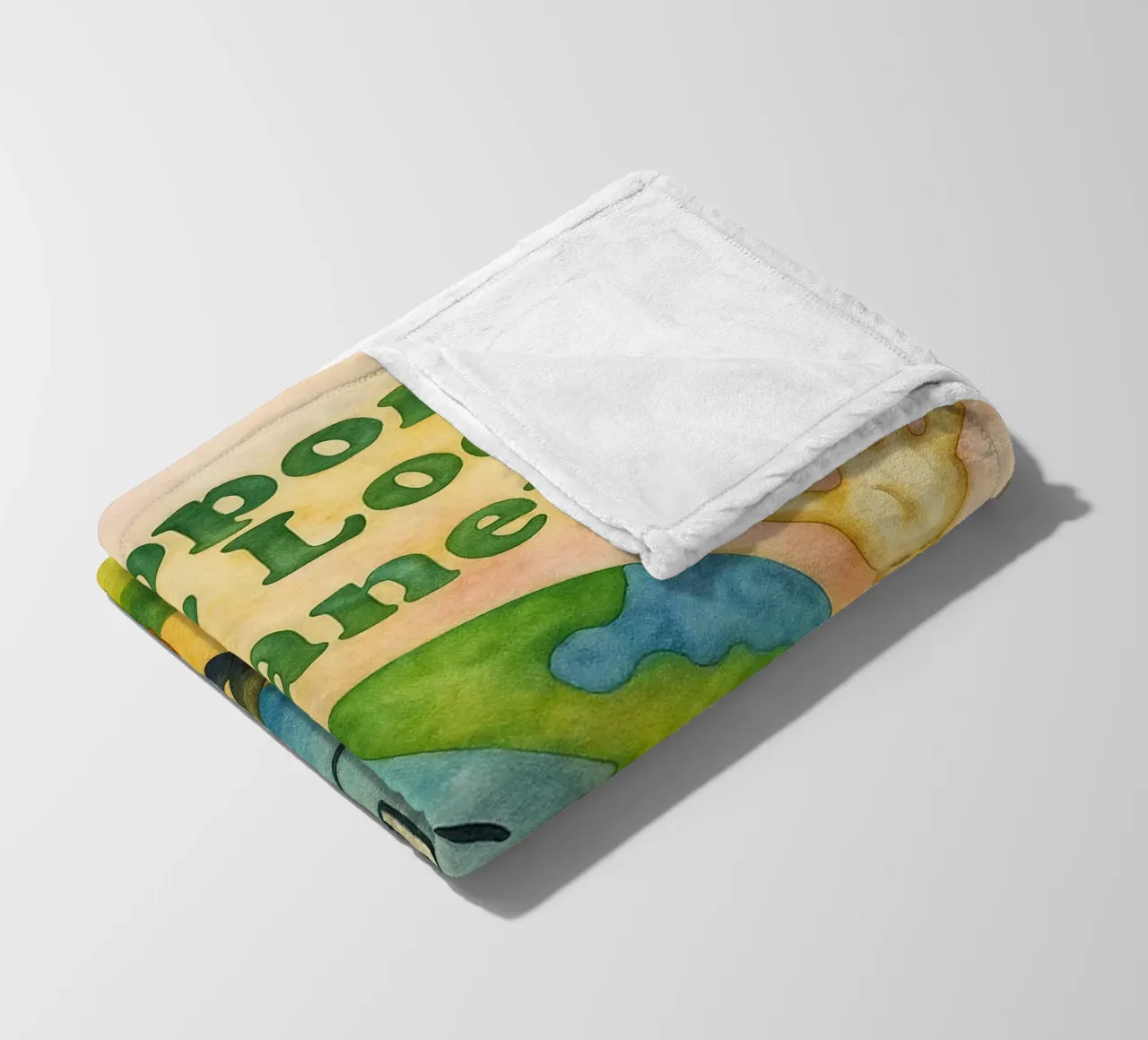 support your local planet painting fleece blanket by bonangroads
