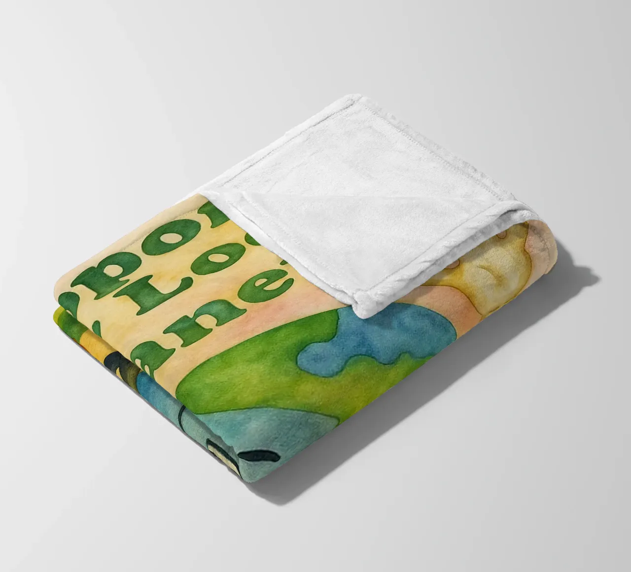 support your local planet painting fleece blanket by bonangroads