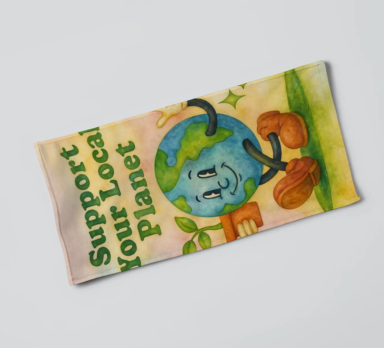support your local planet painting towel by bonangroads