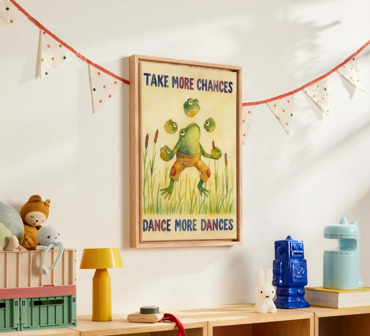 take more chances dances more dances canvas with Floater frame by bonangroads
