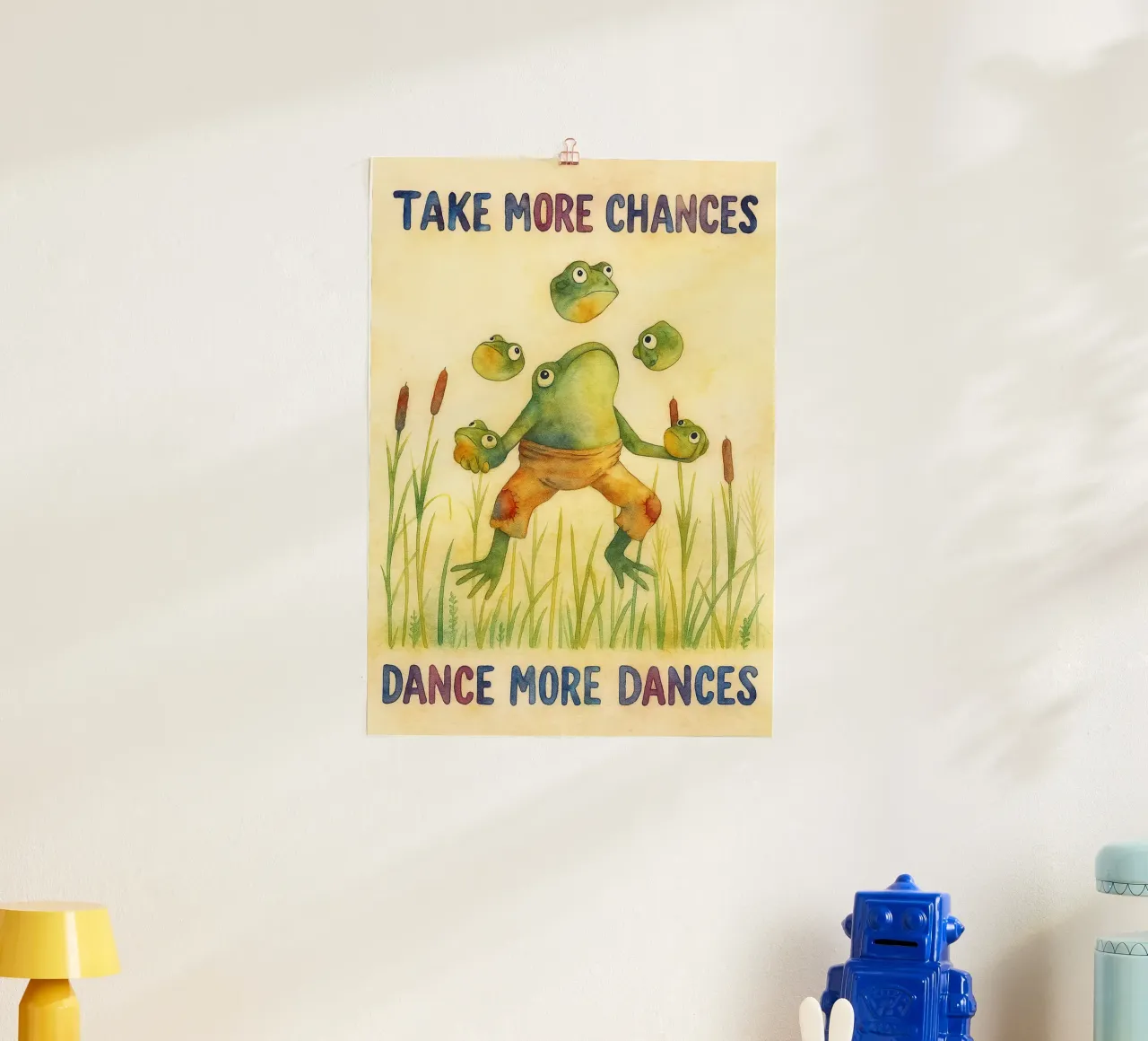correre più rischi, ballare più balli poster con telaio in plastica da bonangroads