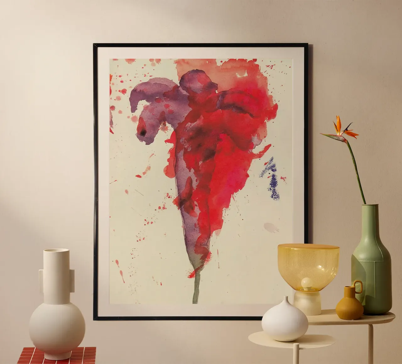 Paradiso di Cy Twombly poster con telaio in plastica da coley