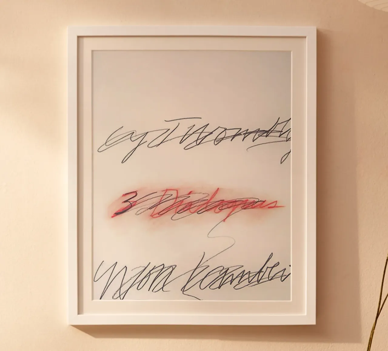 Cy Twombly Tre dialoghi, 1977 poster con telaio in plastica da coley