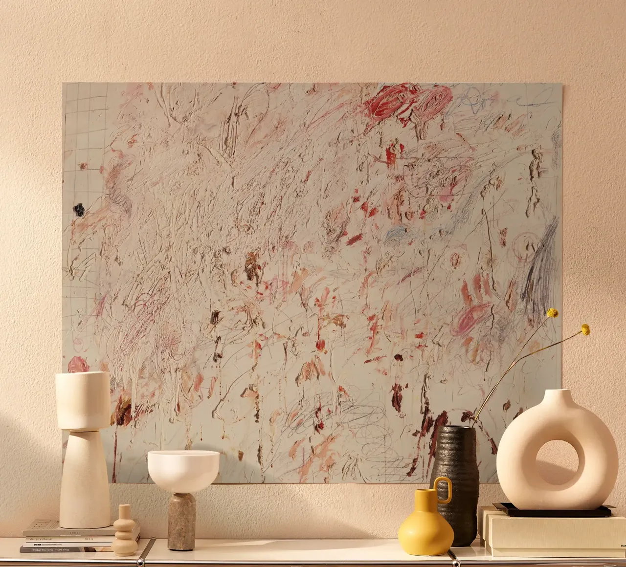 Cy Twombly Senza titolo, Roma poster con telaio in plastica da coley