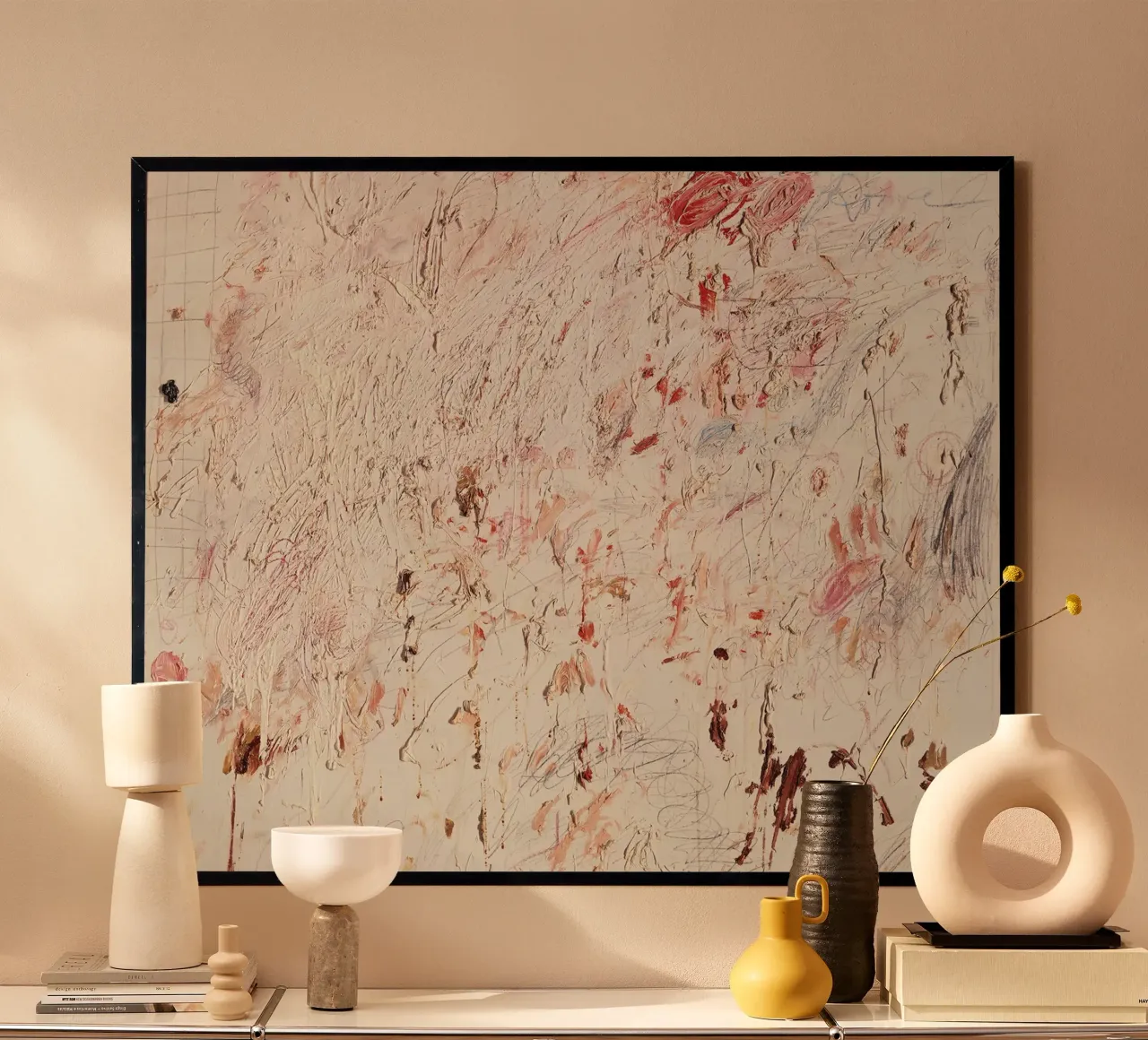 Cy Twombly Senza titolo, Roma poster con telaio in plastica da coley