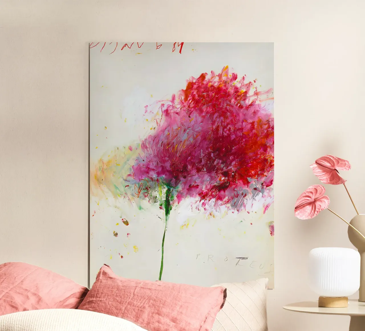 Fiore Cy Twombly poster con telaio in plastica da coley