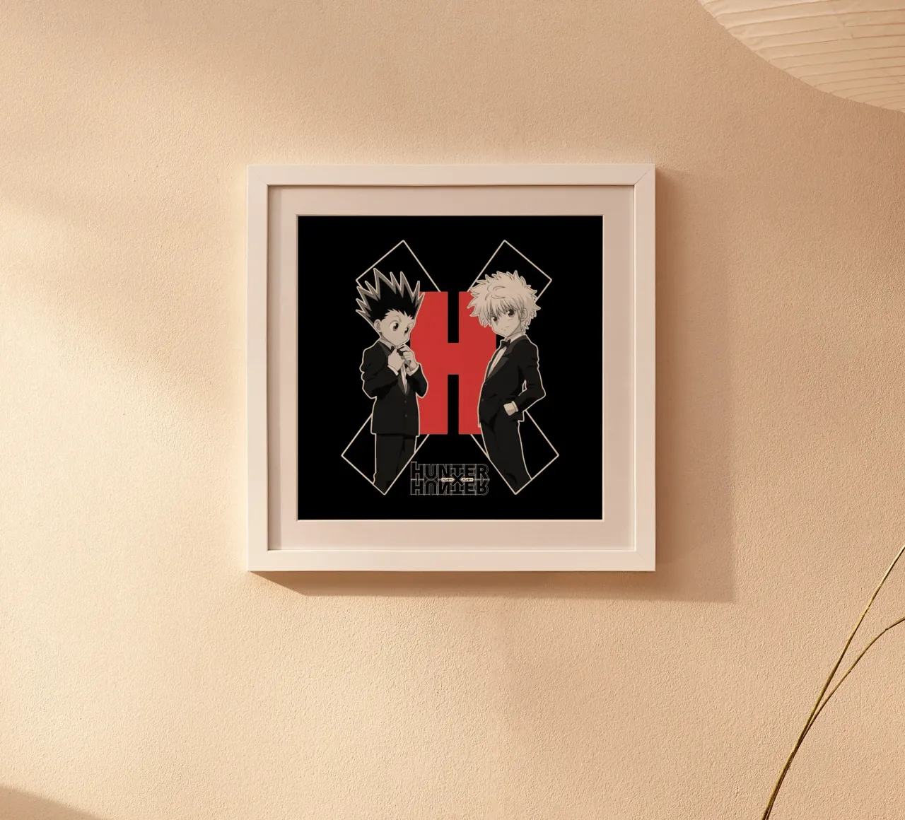 Duo di migliori amici - Hunter X Hunter poster con telaio in legno da https://www.juniqe.com/uk/shop/Henndraws