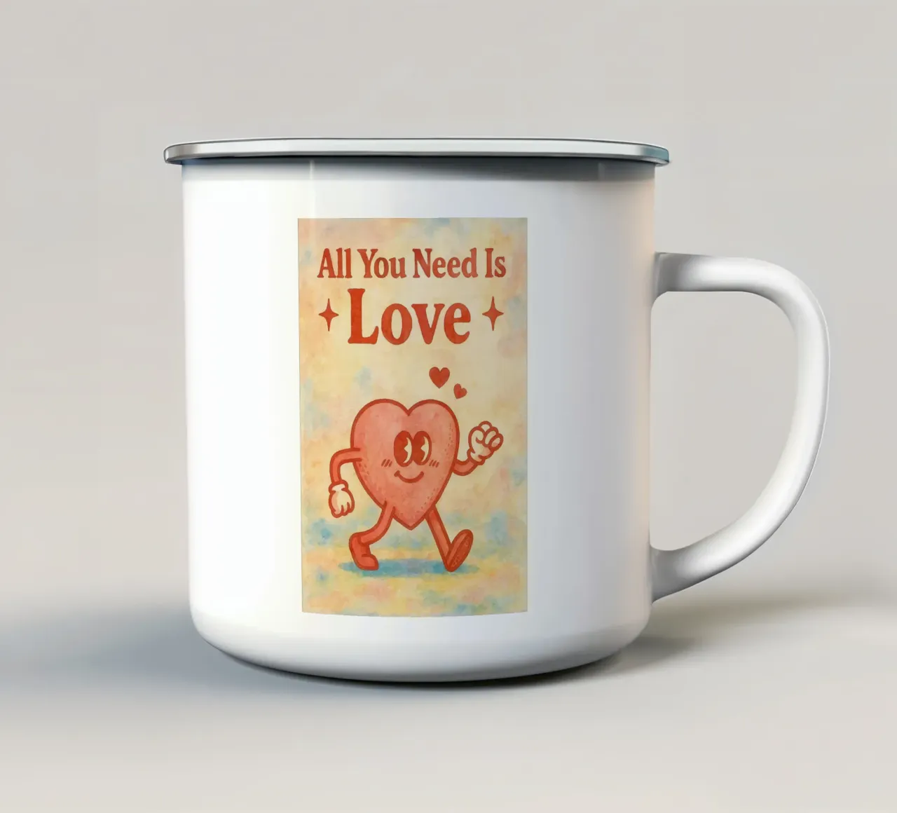 hai bisogno di amore tazza in smalto da bonangroads