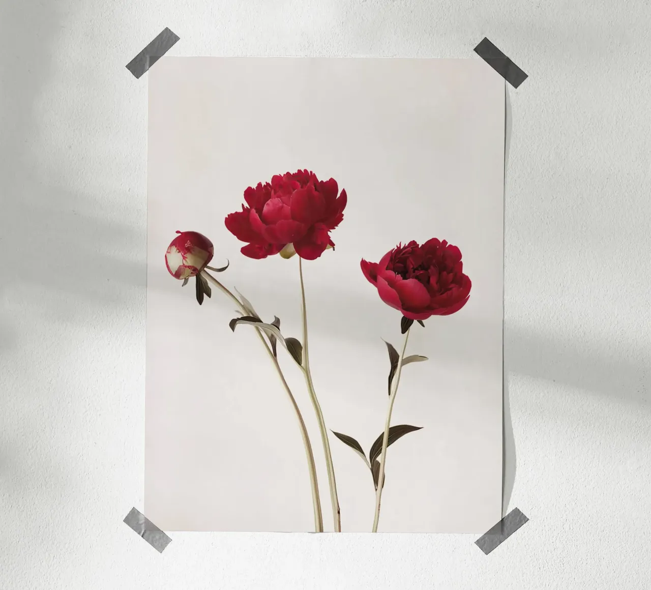 Studio della peonia I poster con telaio in legno da A.Lens