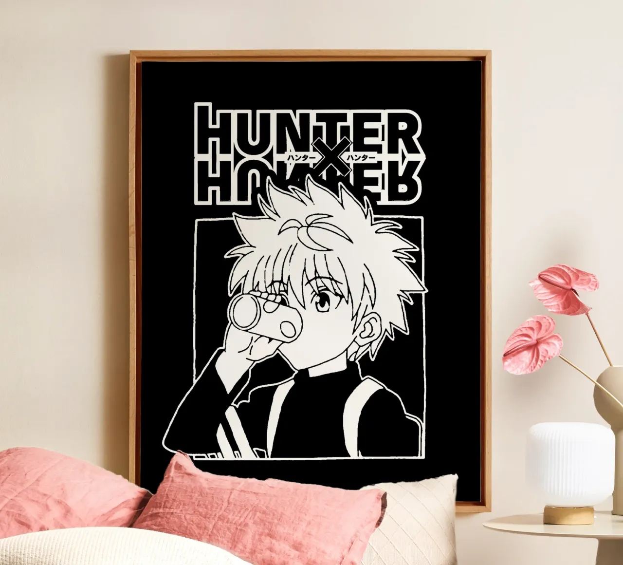 Vintage Pattern Hunter X Hunter canvas with Floater frame by https://www.juniqe.com/uk/shop/Henndraws