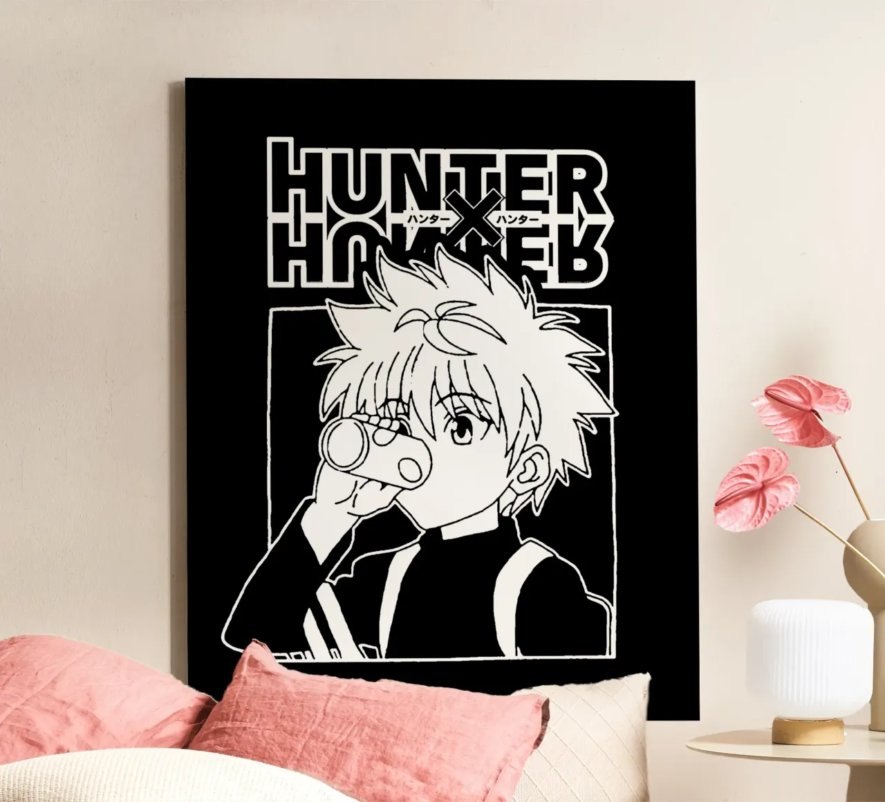 Vintage Pattern Hunter X Hunter canvas with Floater frame by https://www.juniqe.com/uk/shop/Henndraws