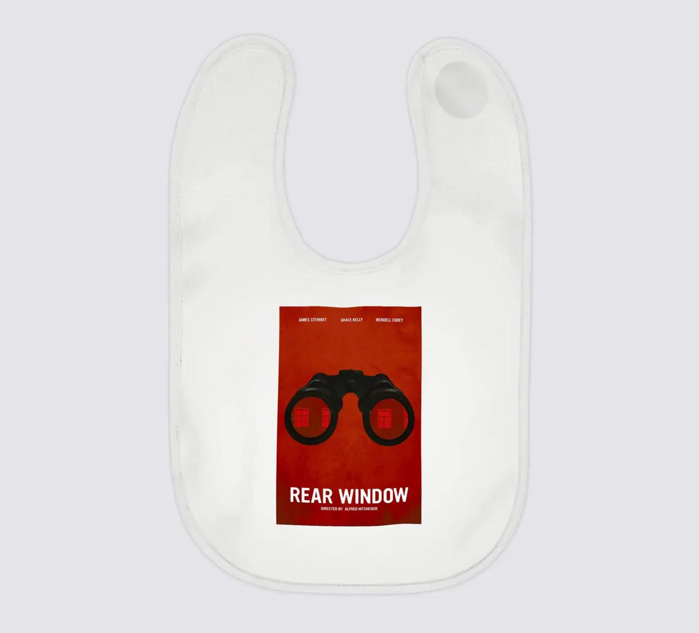 Rear Window baby bib by Calm The Ham