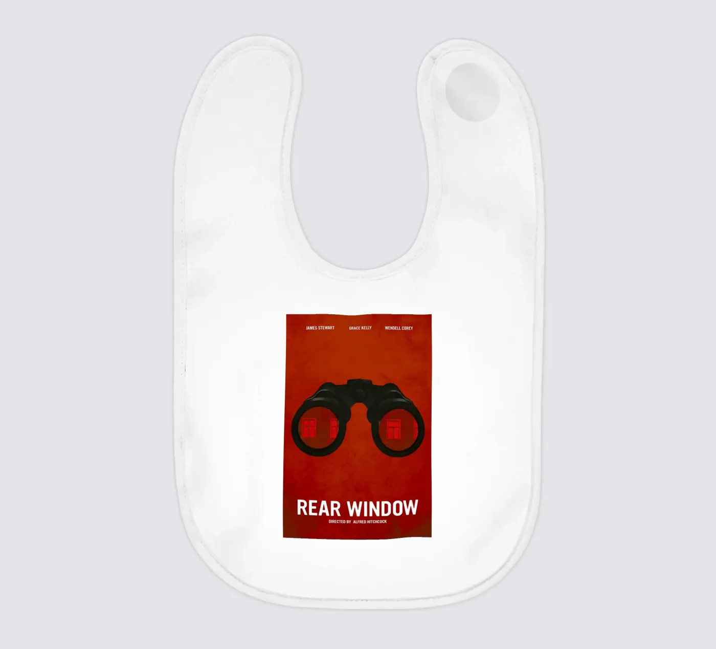 Rear Window baby bib by Calm The Ham