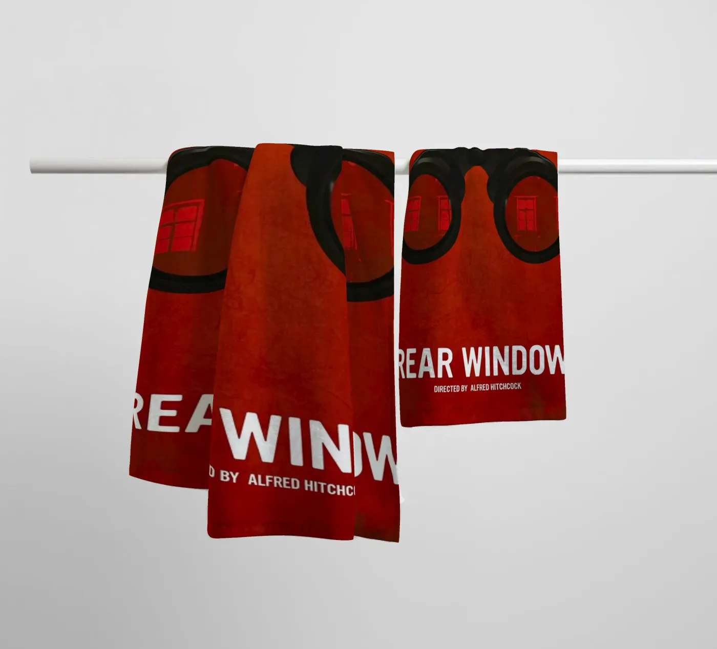 Rear Window badhanddoek van Calm The Ham