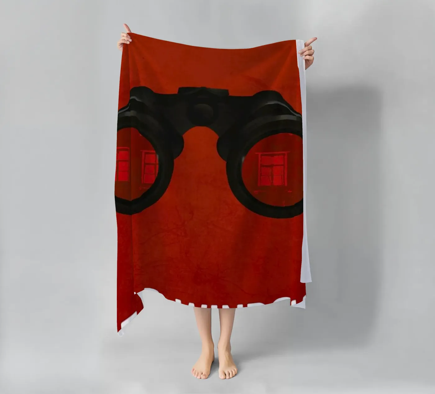 Rear Window beach towel by Calm The Ham