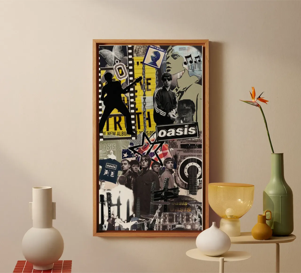 Sunlit Path To Oasis canvas with Floater frame by rendikeep