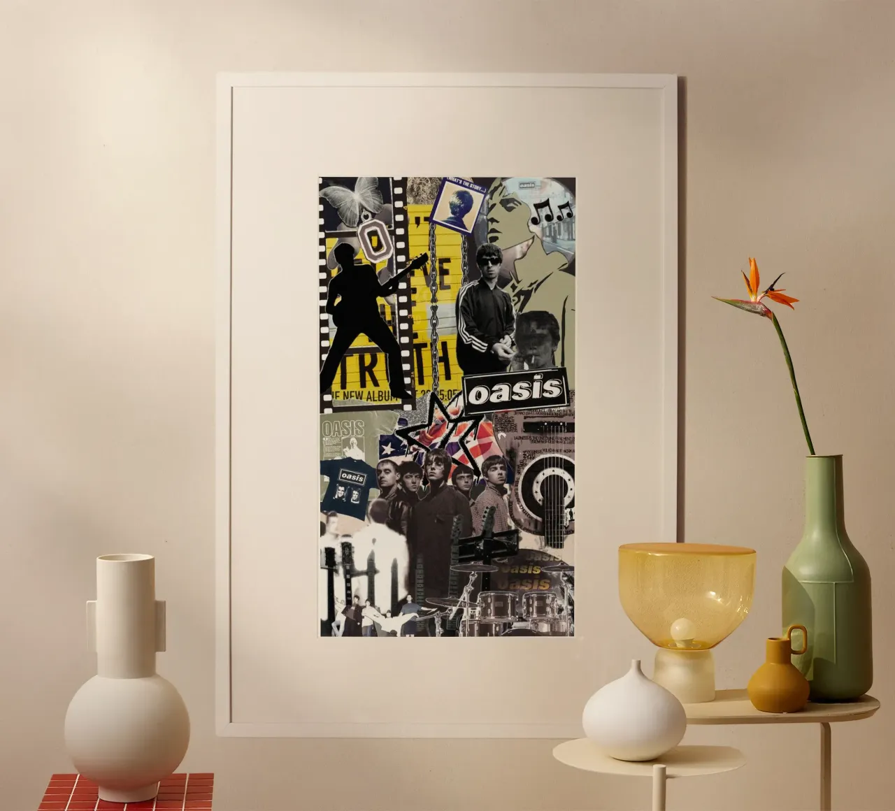 Sunlit Path To Oasis poster with plastic frame by rendikeep
