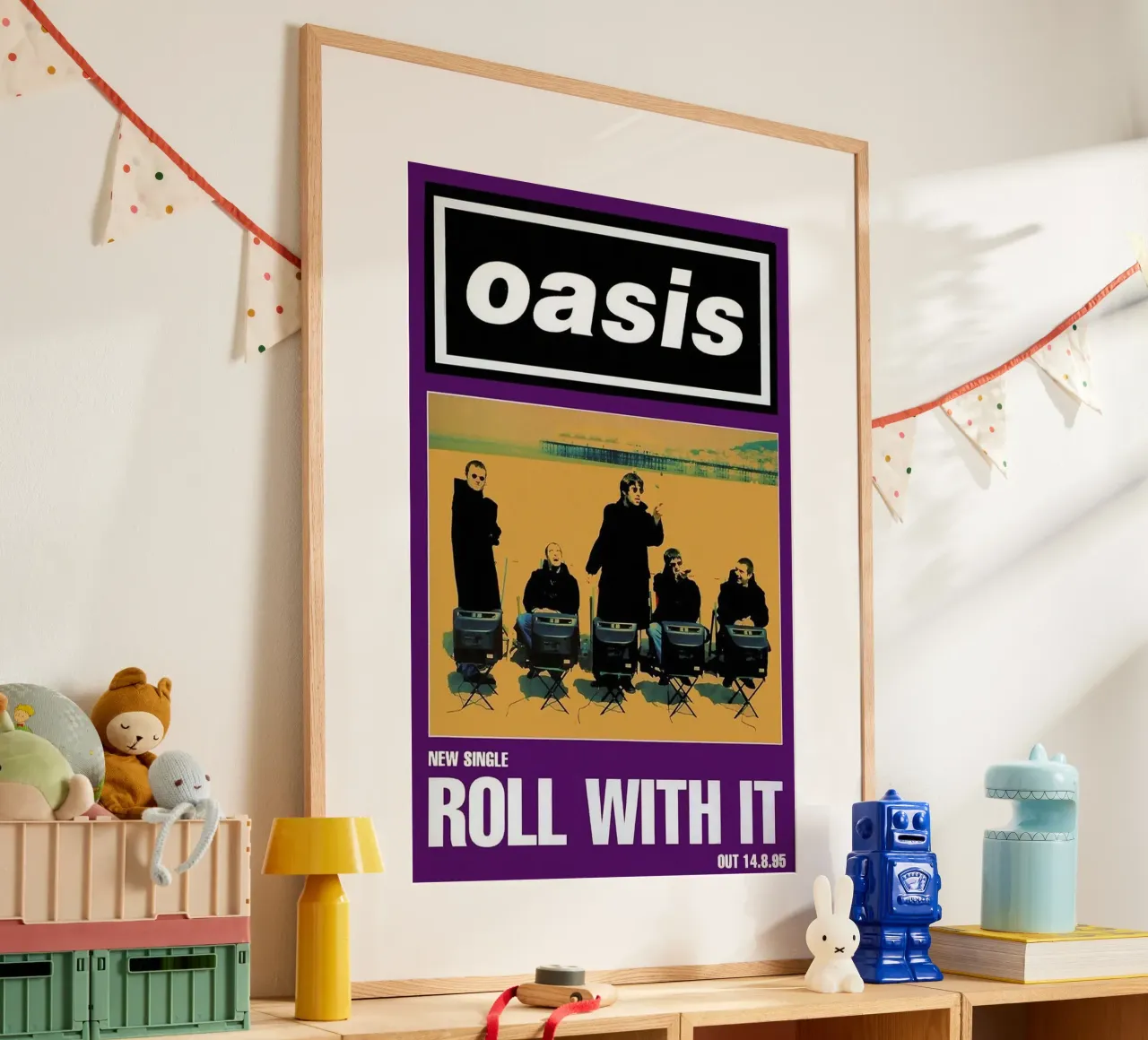 Le palme ombreggiano le strade polverose poster con telaio in legno da rendikeep