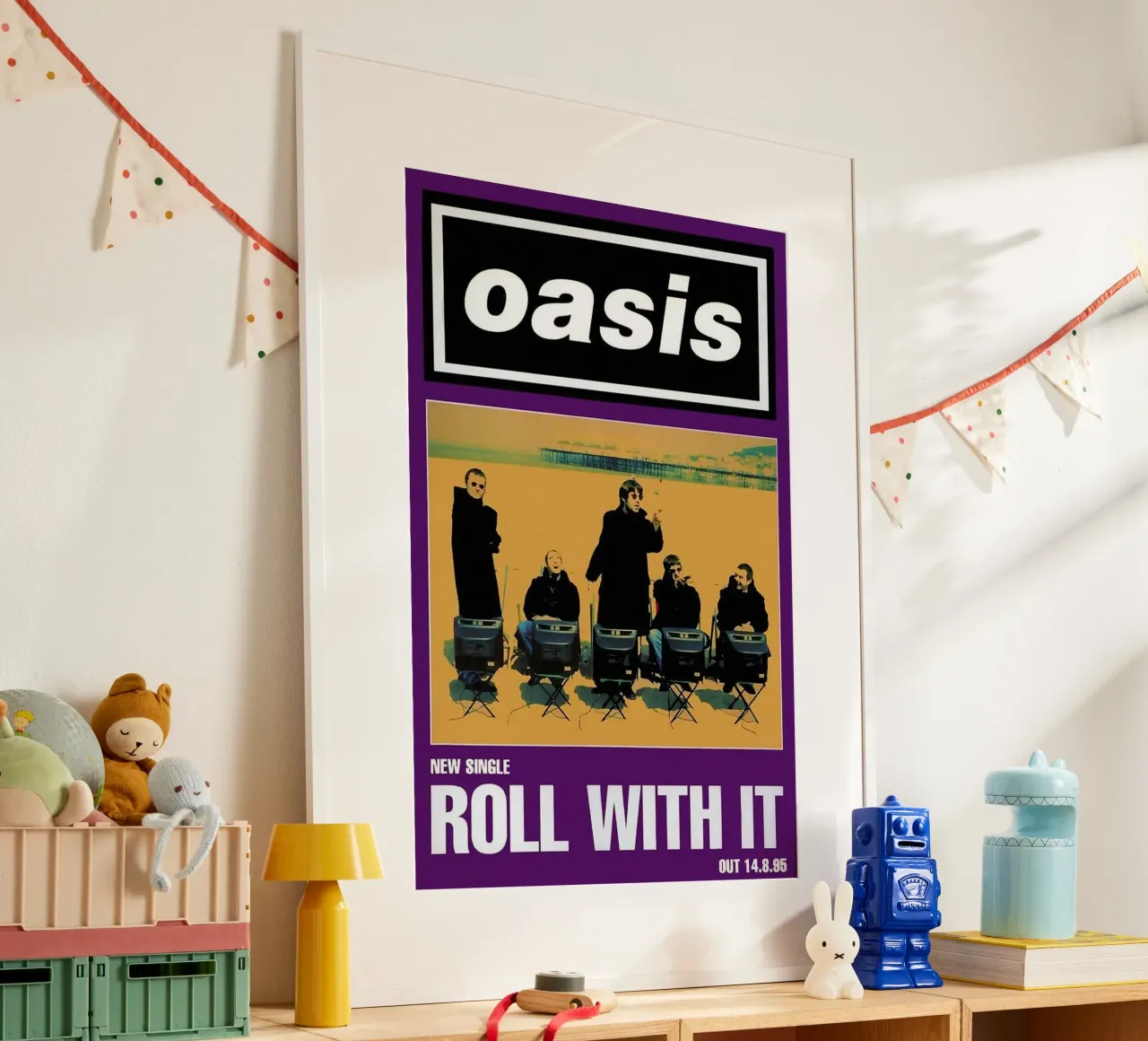 Le palme ombreggiano le strade polverose poster con telaio in legno da rendikeep