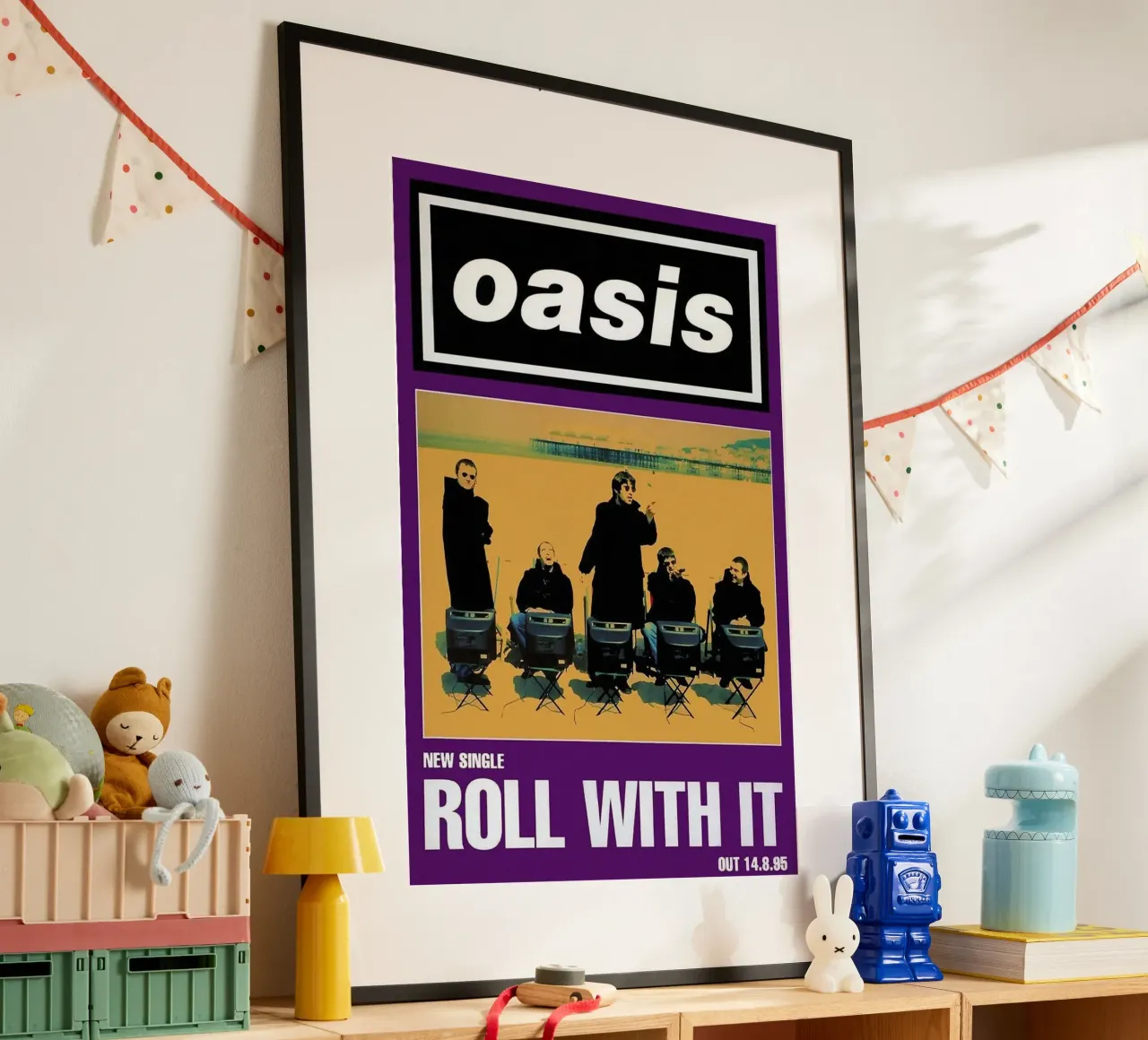 Le palme ombreggiano le strade polverose poster con telaio in legno da rendikeep