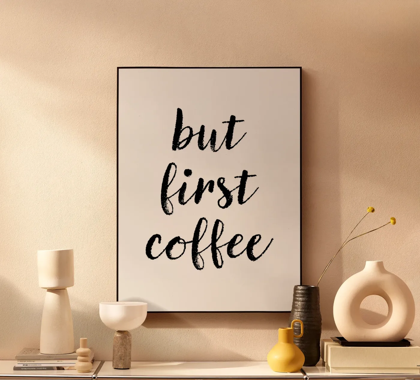 But First Coffee 2 plexiglass da The Type Club Tokyo