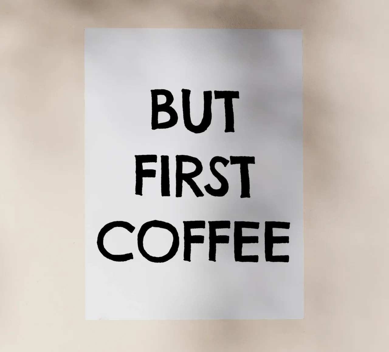 But First Coffee 3 pellicola backlit da The Type Club Tokyo