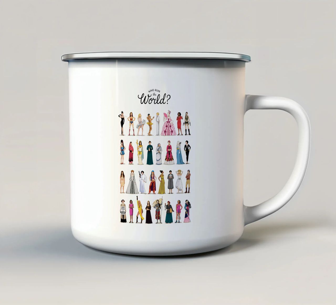 Who Run The World tazza in smalto da Nour Tohme