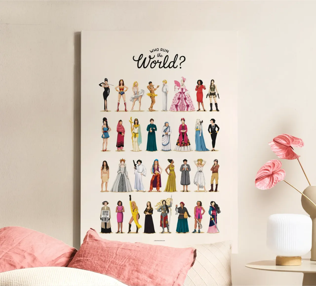 Who Run The World canvas met Baklijst van Nour Tohme