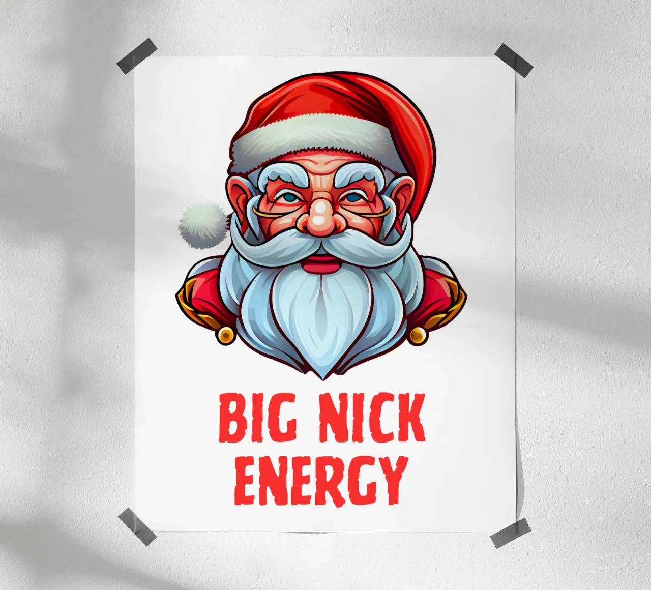 Babbo Natale energetico di Big Nick poster da muhidines