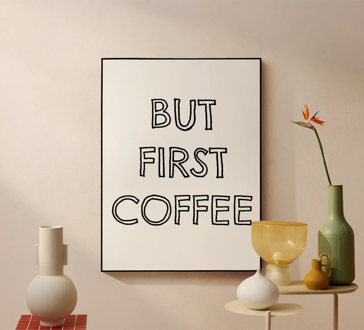 But First Coffee 4 plexiglass da The Type Club Tokyo