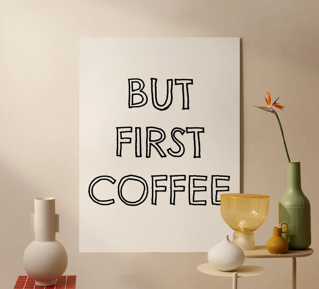 But First Coffee 4 plexiglass da The Type Club Tokyo