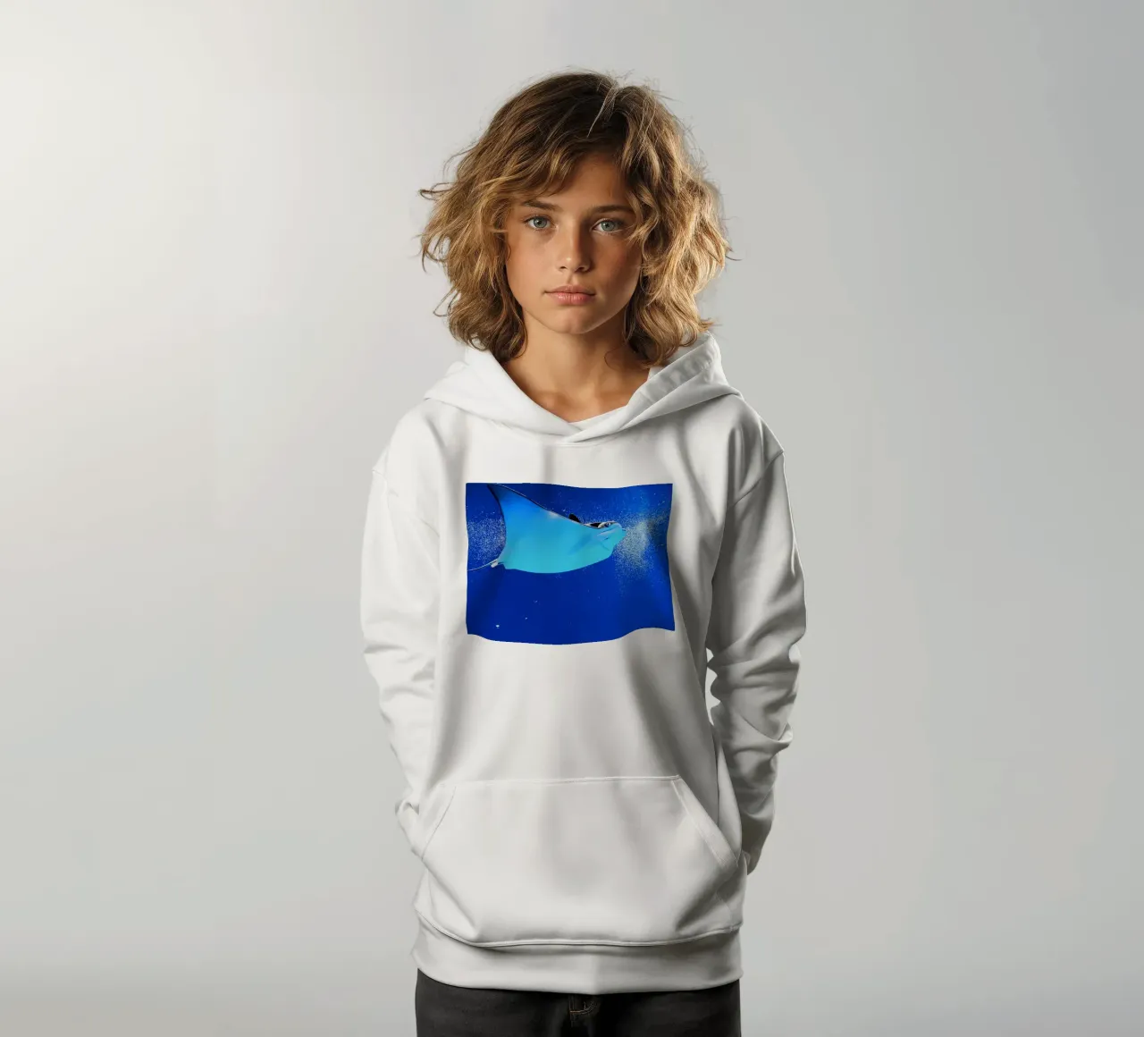 Mantarraya Serenity sudadera con capucha para niño de Nature's Palette
