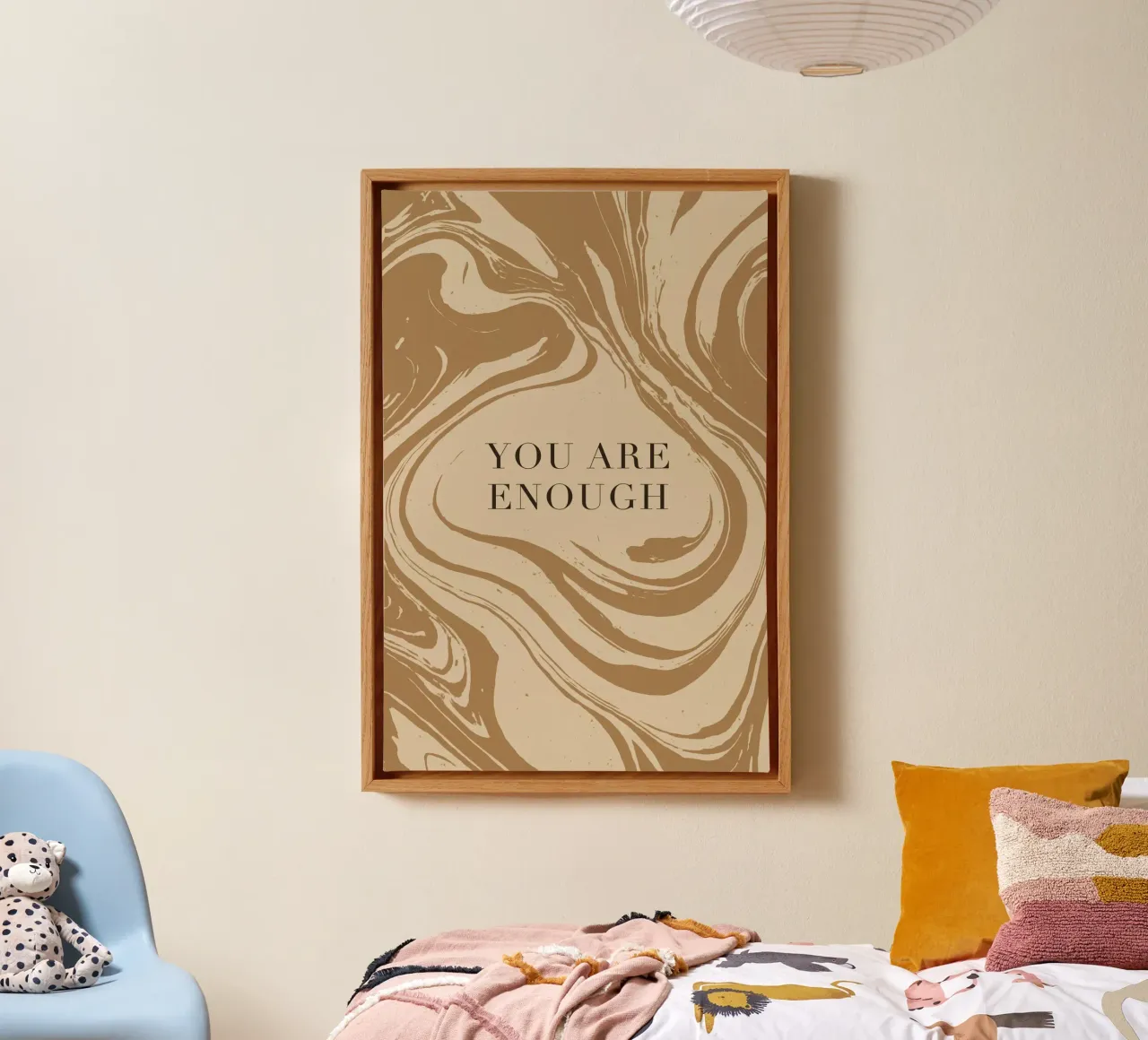 You Are Enough tela con Cornice a cassetta da treechild