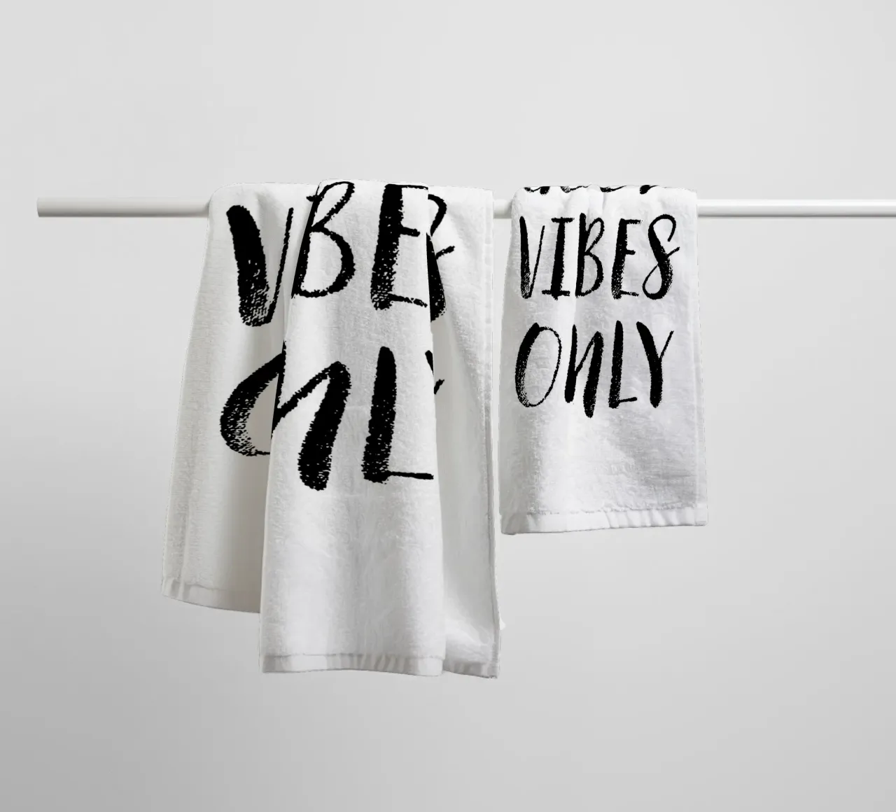 Good Vibes Only 1 towel by The Type Club Tokyo