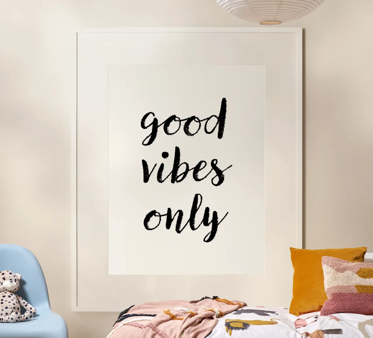 Good Vibes Only 2 poster con telaio in alluminio da The Type Club Tokyo