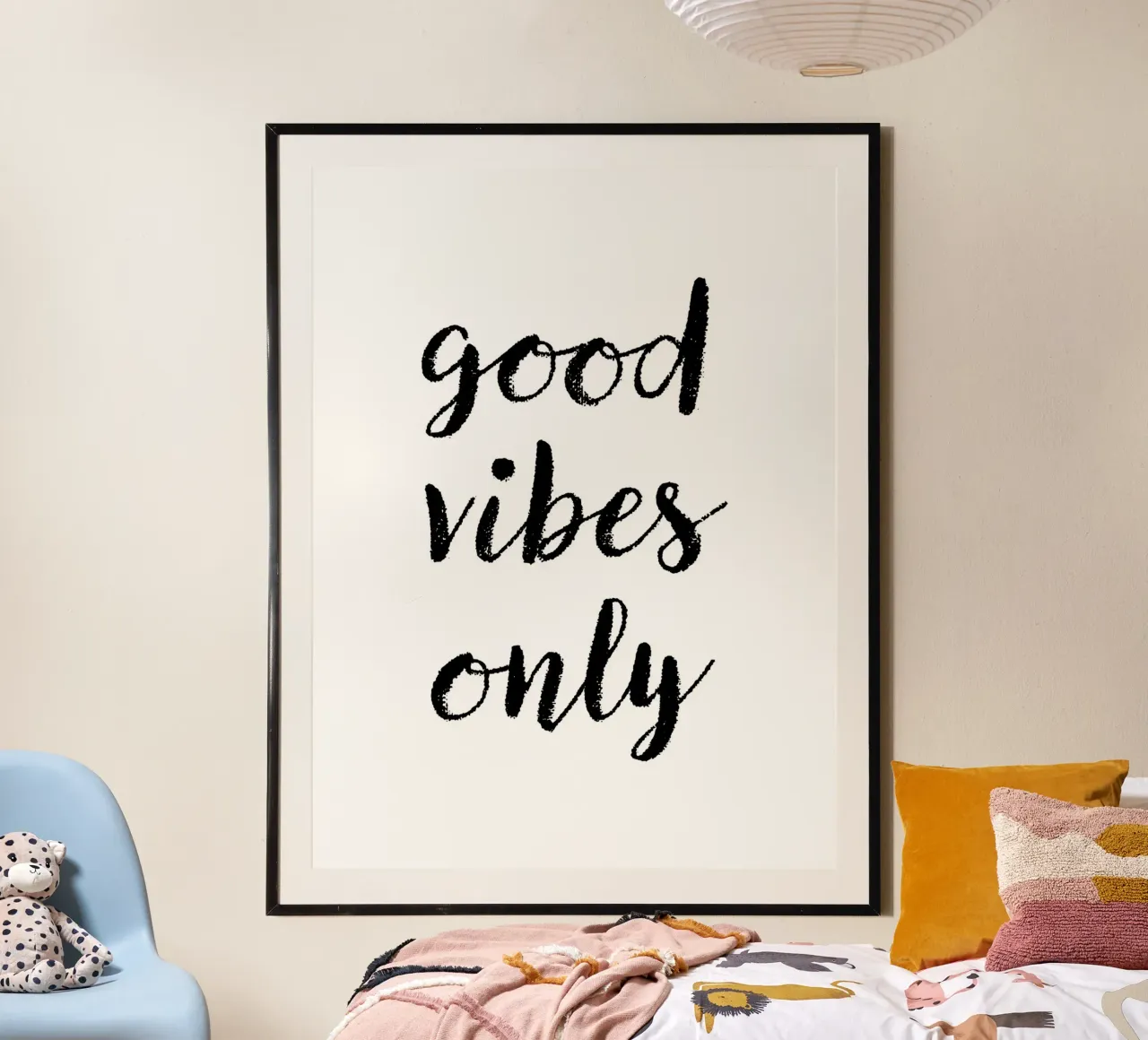Good Vibes Only 2 poster con telaio in alluminio da The Type Club Tokyo