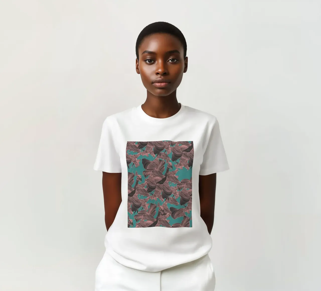pavone pink t-shirt da Giulio Iurissevich