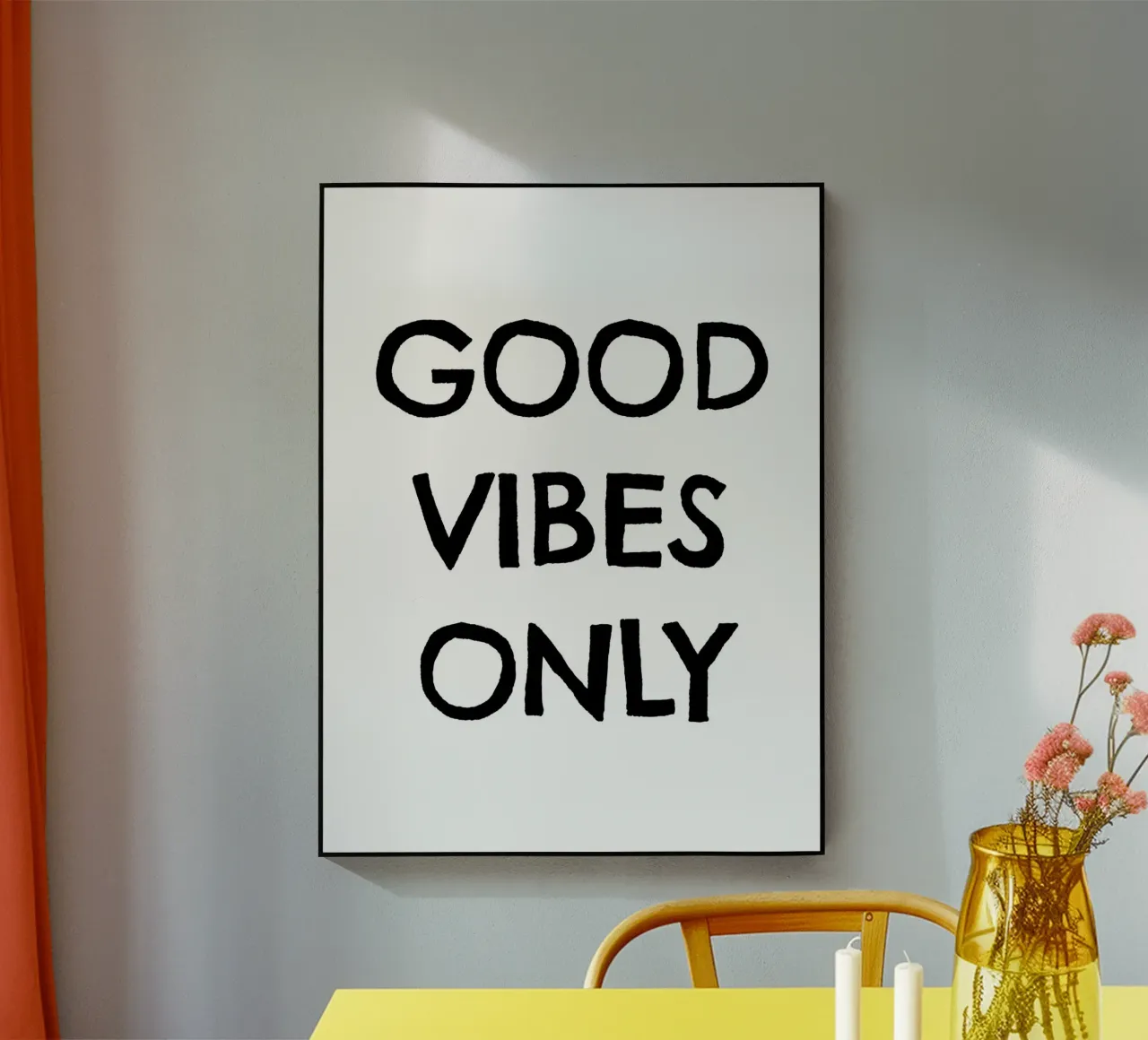 Good Vibes Only 3 plexiglass da The Type Club Tokyo